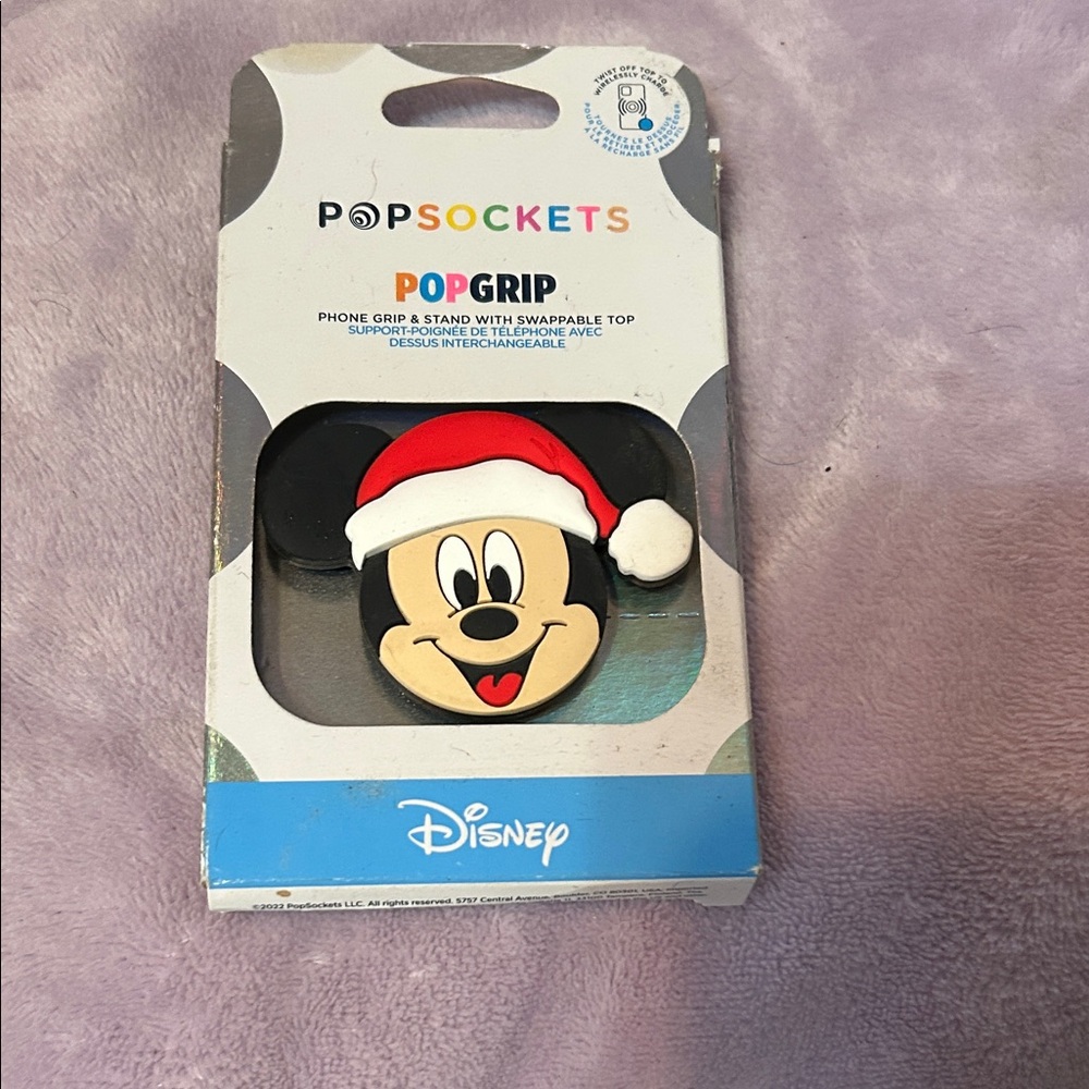 Disney PopGrip with Mickey Mouse in Santa Hat